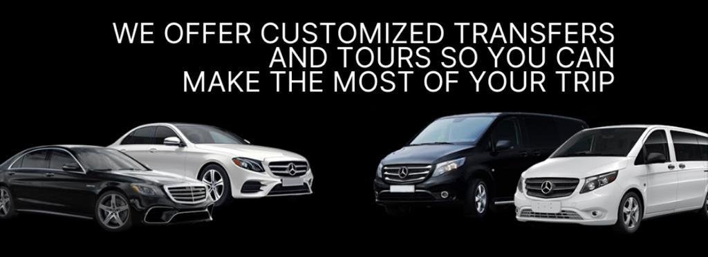 Fleet of luxury Mercedes Benz cars and vans
